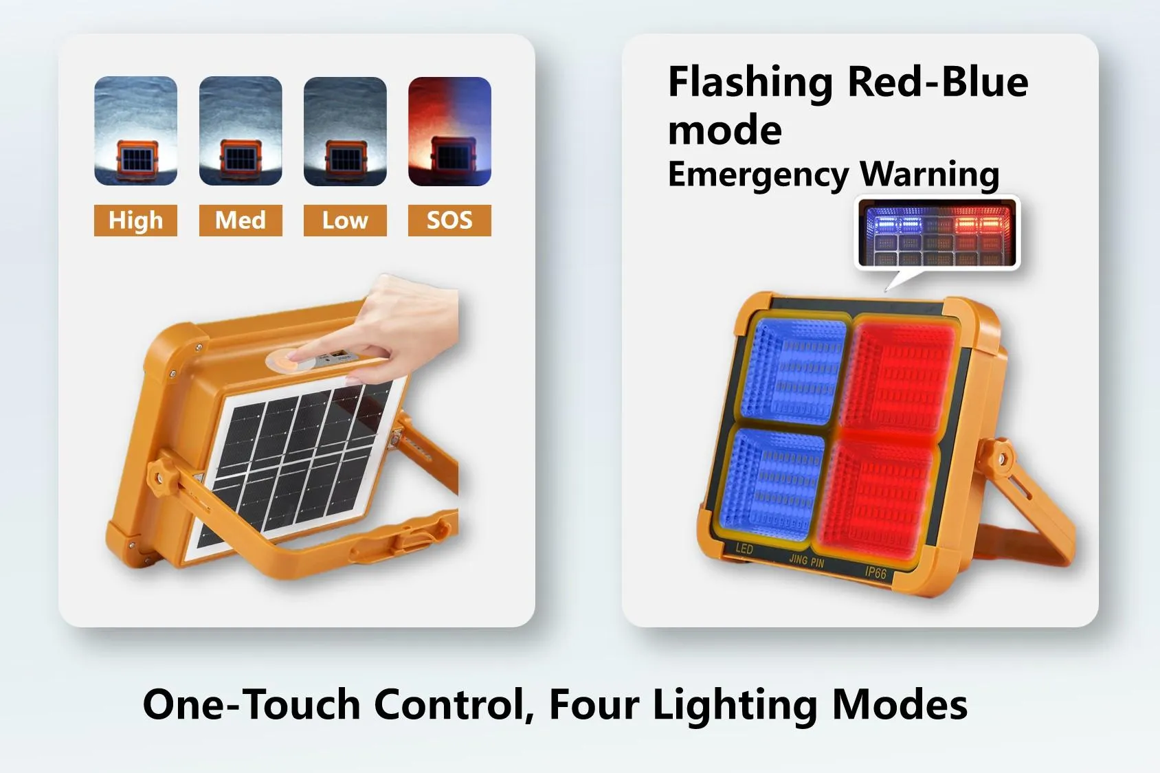 Solar Flood Light for Camping with Strobe Light Solar Flood Light for Camping with Strobe Light